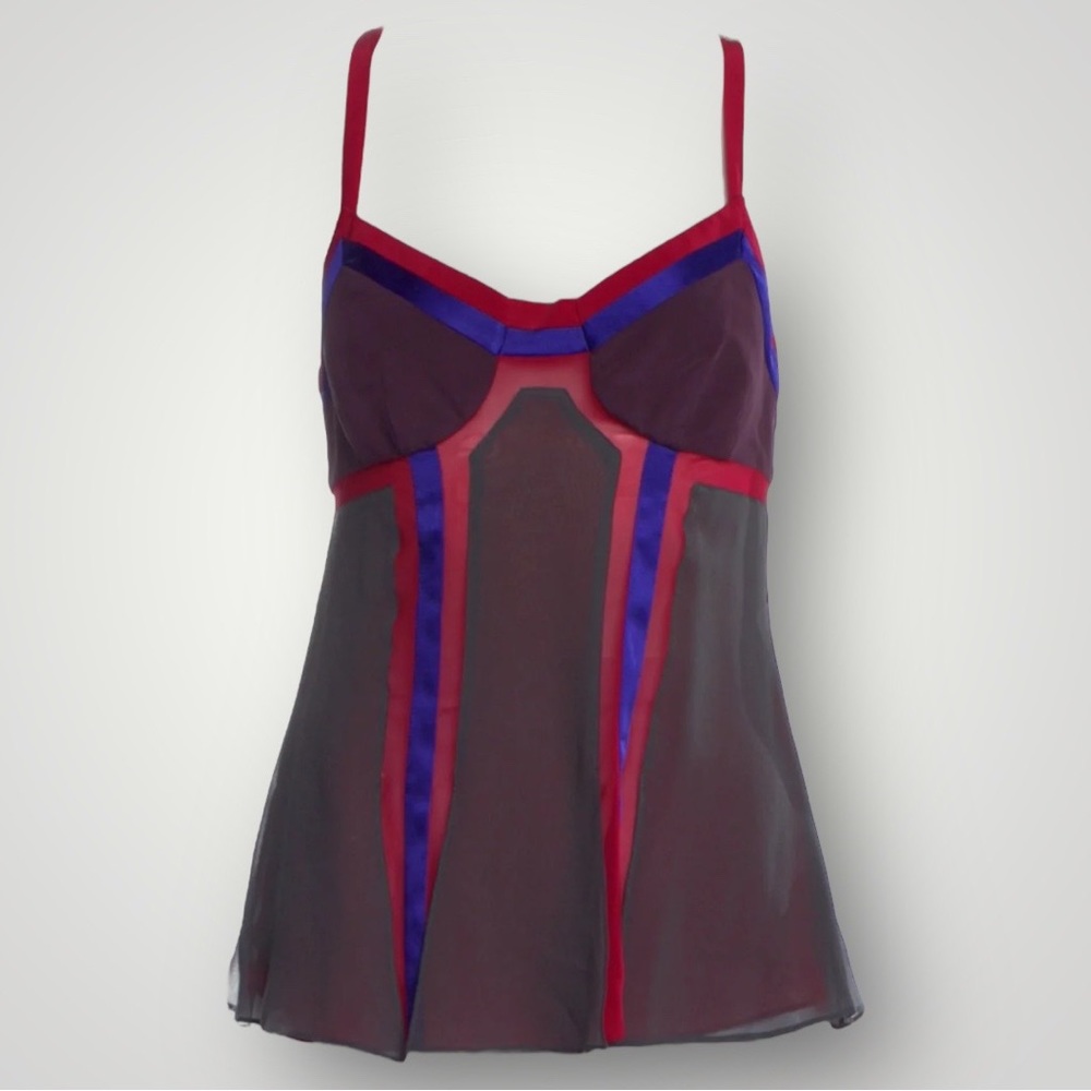 Etro Silk Colorblock Camisole Slip Top 🌪️